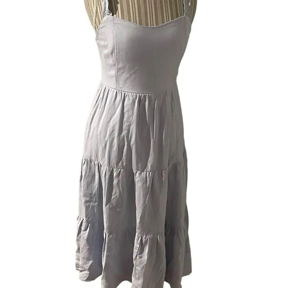 Altar'd State Gray Midi Dress Sleeveless size large excellent condition like new